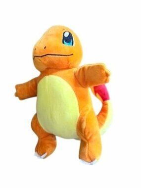 Pokemon Charmander Plush Toy 12" Soft Stuffed Animal Orange & Yellow Fleece Fabr